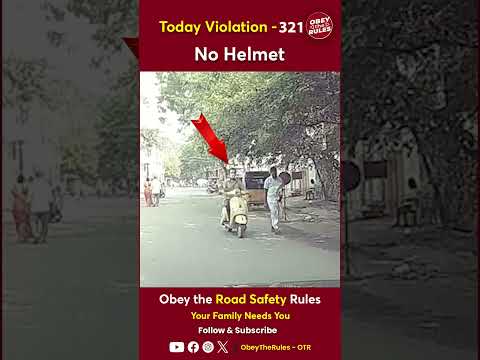 Today Violation 321 Protect Your Ride with Helmet #otr #chennaitrafficpolice #obeytherules