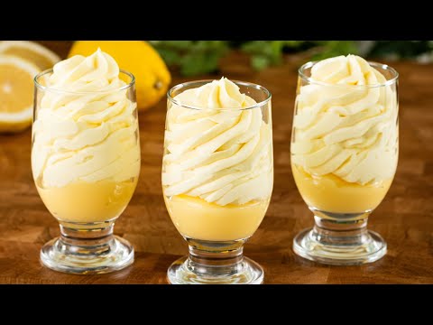 🍋Creamy lemon mousse in 5 minutes! 🍊With lemon and orange! Without GELATIN! Everyone is looking fo