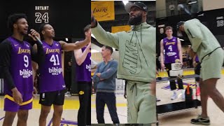 LeBron snapped at Bronny after Lakers SURPISE  birthday party & cake! "im not dad" full party