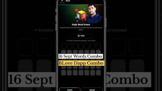 16 Sept Word Guess video | BLove Dapp Today word combo