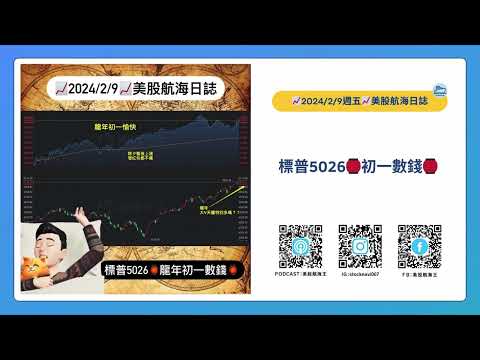 📈2024/2/9週五📈標普5026🏮初一數錢🏮｜美股航海日誌+新聞導讀｜每日更新