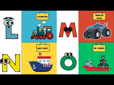 ABC Vehicles Song 🚗✈️ | Fun Alphabet Song for Kids | Learn Vehicles from A to Z | #abcd #kids