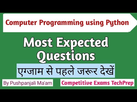 Python Most Important Questions for 5th Semester (CSE)