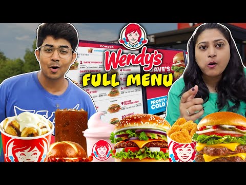 I Tried the Entire Menu of WENDY's BURGER😲