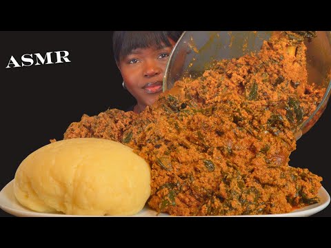 ASMR FUFU & EGUSI SOUP MUKBANG |Turkey wings| Nigerian food (Talking) Soft Eating Sounds| Vikky ASMR