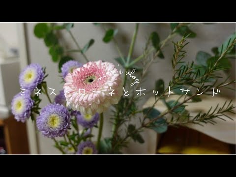 【vlog】ミネストローネとホットサンドを作る平日の昼｜50代主婦