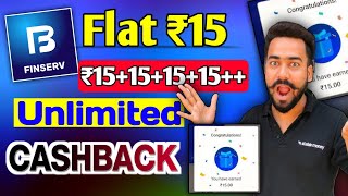 Bajaj Finserv flat ₹15+15+15++Unlimited Cashback Offer Today || Bajaj New send money offer || #bajaj