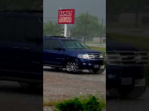 BASEBALL SIZE HAIL SMASHES GORMAN, TEXAS - 4/27/2023