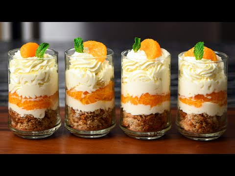 Tangerine Cream Dessert in 10 minutes!