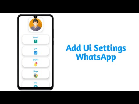 #18 HOW TO ADD UI SETTINGS WHATSAPP | UI DESIGN