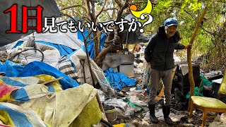 【1日見てもいいですか？】20年もゴミ山で暮らすホームレスに1日密着！大事故下半身麻痺。