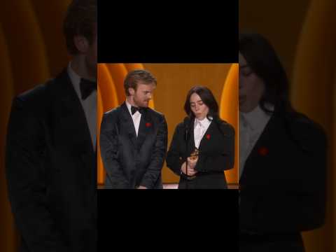 Billie Eilish & Finneas O'Connell, best original song Oscar for #billieeilish #oscars2024 #awards