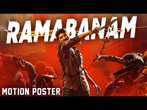 Gopichand's RAMABANAM (2024) Hindi Motion Poster | Jagapathi Babu, Dimple Hayathi | New South Movie