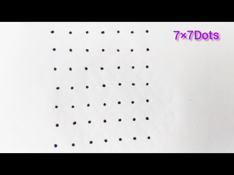 7×7straight dots rangoli||very easy chinna kolam||dharas house||#31