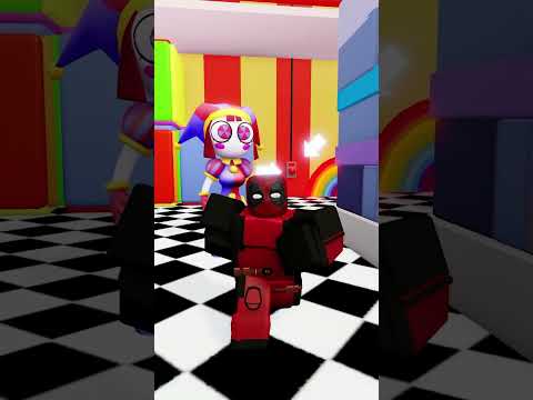 DEADPOOL escapes POMNI PRISON RUN #roblox #shorts