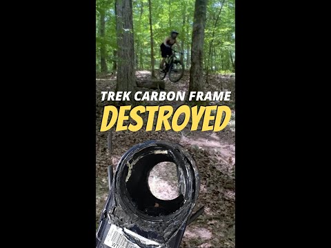 Trek Slash Carbon MTB frame DESTROYED in CRASH