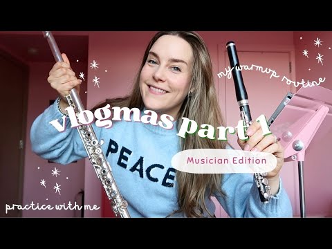 My flute & piccolo warmup routine 🪈🎼 | katieflute vlogmas 2024 part 1