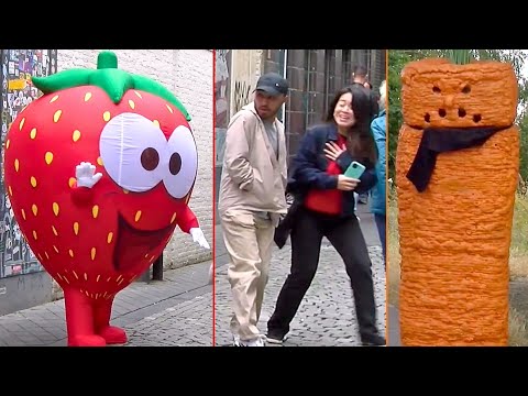 This Strawberry Scares Everyone !! Angry Carrot Prank !!