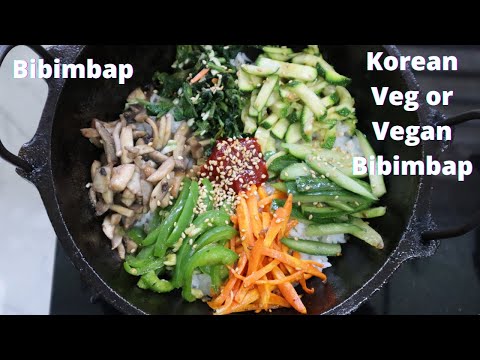 Korean Veg or Vegan Bibimbap - How to make veg bibimbap at home?- Korean Vegetarian Recipe #BTSArmy