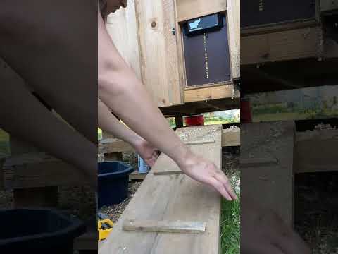 Automatic chicken door, check!￼ #diy #homesteadliving #chickens #runchickendoor