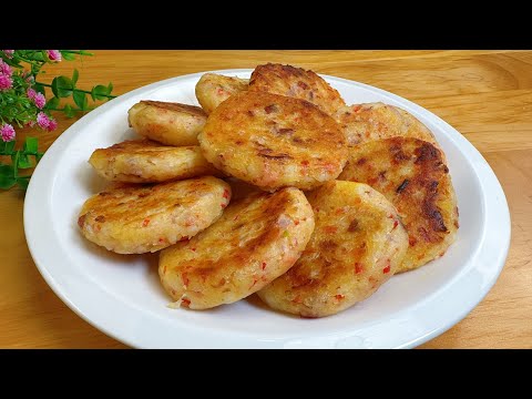 Onion Yam Cakes : Soft, Savory, and Addictively Crispy❗玉ねぎと山芋のケーキ❗柔らかくて香ばしく、やみつきになる美味しさ❗洋蔥山藥餅：軟糯香脆