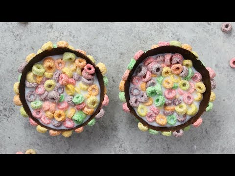 Chocolate Fruit Loop Bowls