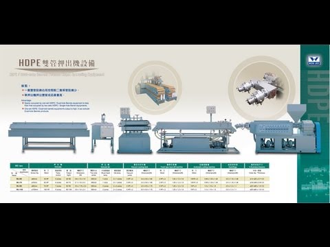 PE PLASTIC TWIN PIPE EXTRUSION-異型雙管押出機設備