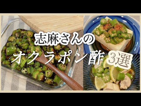 志麻さんのオクラポン酢3選🌿オクラポン酢のささみあえ オクラポン酢豆腐 志麻さんのレシピ オクラ レシピ ささみ レシピ おつまみ 沸騰ワード志麻さんのレシピ  豆腐 冷ややっこ 副菜 作り置き