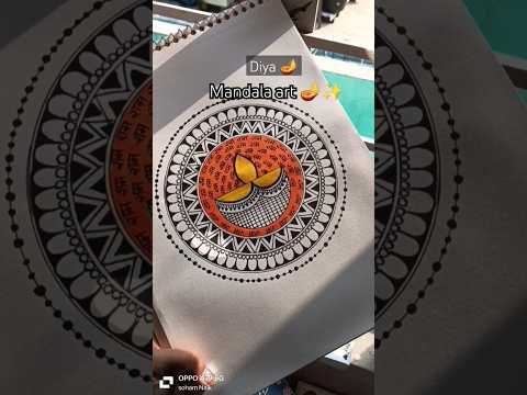 Diwali special mandala art 🪔✨#ytshorts #shorts #art #handmade