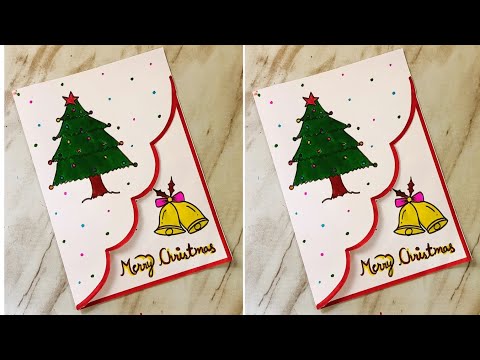 Christmas card making|Happy Christmas greeting card|Happy Christmas day card|Handmade Christmas card