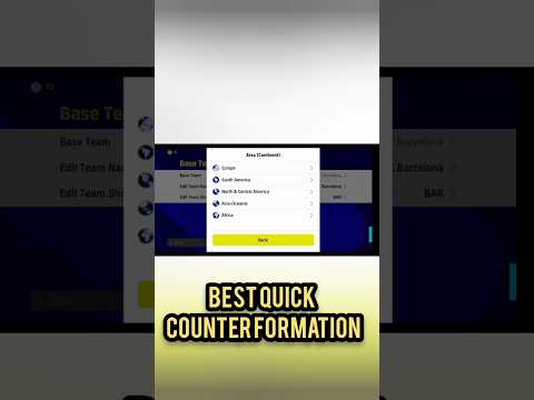 How to get Best Quick Counter formation efootball #shorts