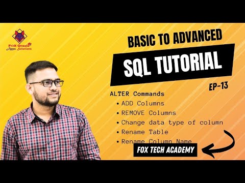 13. ALTER command in SQL | How to update column data type in SQL tutorials | how to rename table