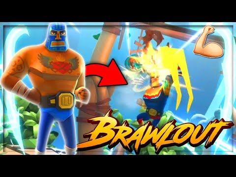 THIS GAME REMINDS ME OF SUPER SMASH BROS!! - BRAWLOUT GAMEPLAY!