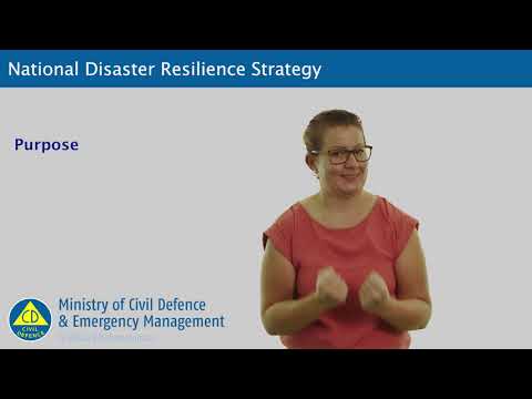 National Disaster Resilience Strategy - Purpose