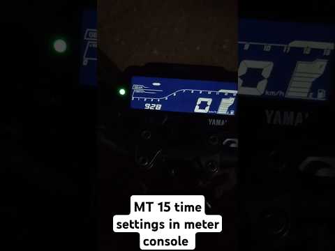 mt 15 time settings in meter console #ytshorts #mt15 #youtubeshorts #shorts #yamahamt15