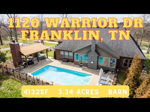 1120 Warrior Dr, Franklin TN Drone Video - Amazing Home For Sale