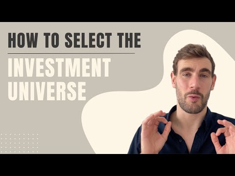 How to Select the Investement Universe (pt.1)