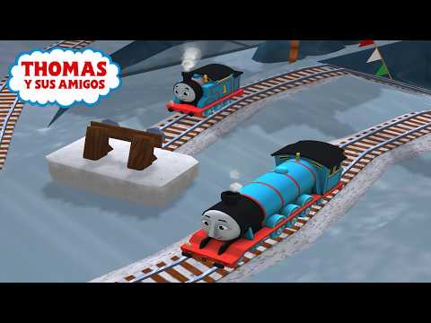 El tren Tomas en español - Tomas vs Gordon. Las vías mágicas de Tomas.