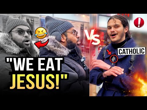 😂🔥EPIC DEBATE‼️Catholic Christian v/s Shaykh Uthman | He Exposed himself on Camera!