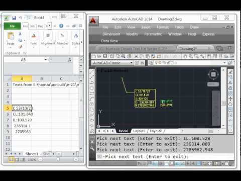 Export texts to excel sheet I AutoCAD to Excel  to cad