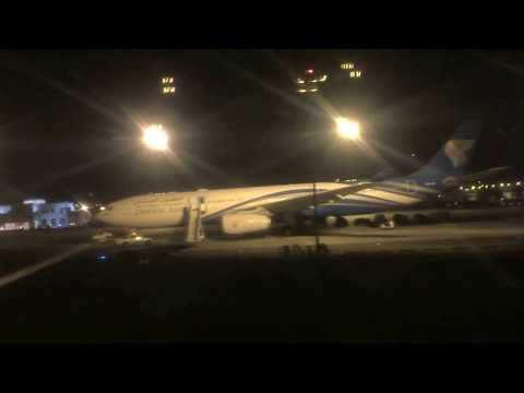 Night Landing at Muscat International Airport