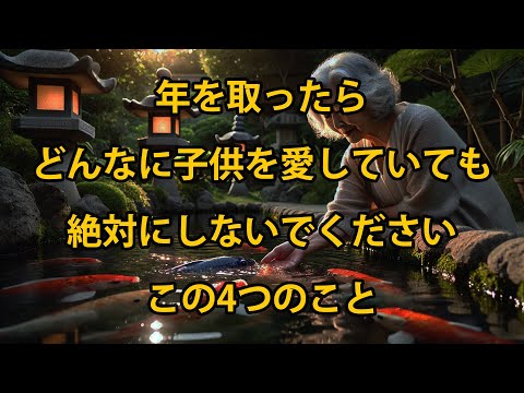 年を取ったら、どんなに子供を愛していても、決してこの4つのことをしてはいけません