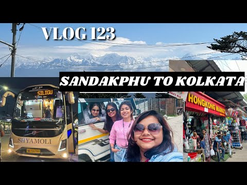 Sandakphu to Kolkata| Siliguri theke Shyamoli bus| Siliguri Hong Kong Market|Shyamoli waiting Lounge