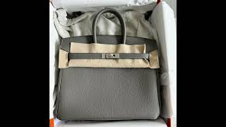 爱马仕Hermes 0L积雨云灰银扣 birkin25 bk25 B刻 togo皮 标准嘎嘎新未使用品 全网少有，国现秒发❗️手慢无