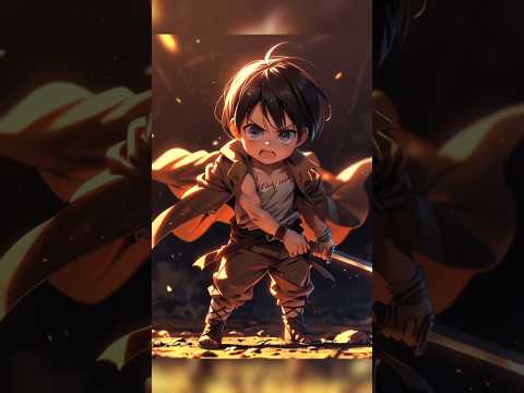 Kid Eren Yeager #shorts #anime #ai #aot #attackontitanedit