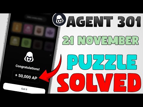 Agent 301 Puzzle Today |Agent 301 Puzzle Today 21 November|Agent 301 Puzzle 21 November|Puzzle Today