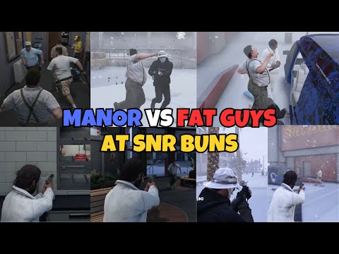 Manor Get in a Scrap with Some FAT Guys & Get Dusted at Snr Buns | MUTLIPOV | NOPIXEL 4.0 GTA RP