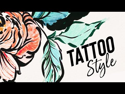 Tattoo Watercolor Roses Step by Step