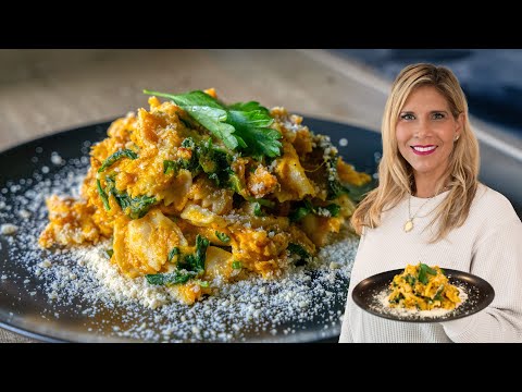 Creamy ButternutSquash Pasta with Spinach and Sausage