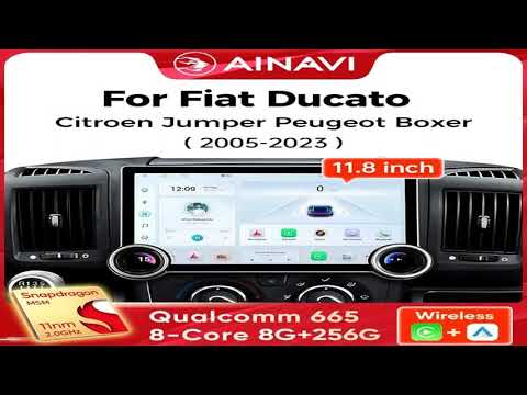 Ainavi 11.8inch Multimedia Player For Fiat Ducato 2005-2023 Citroen Jumper Peugeot Boxer C